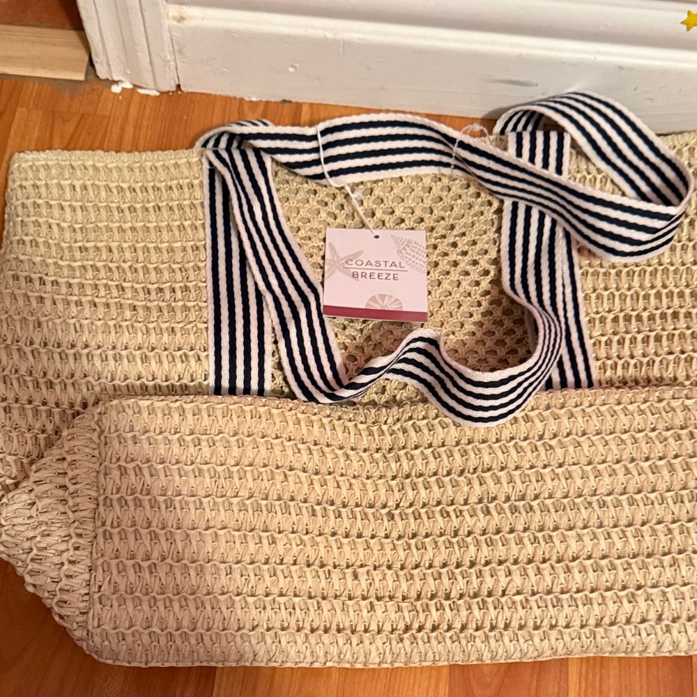 Cream Woven Tote